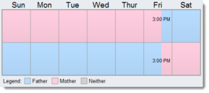 alternating week for parenting time