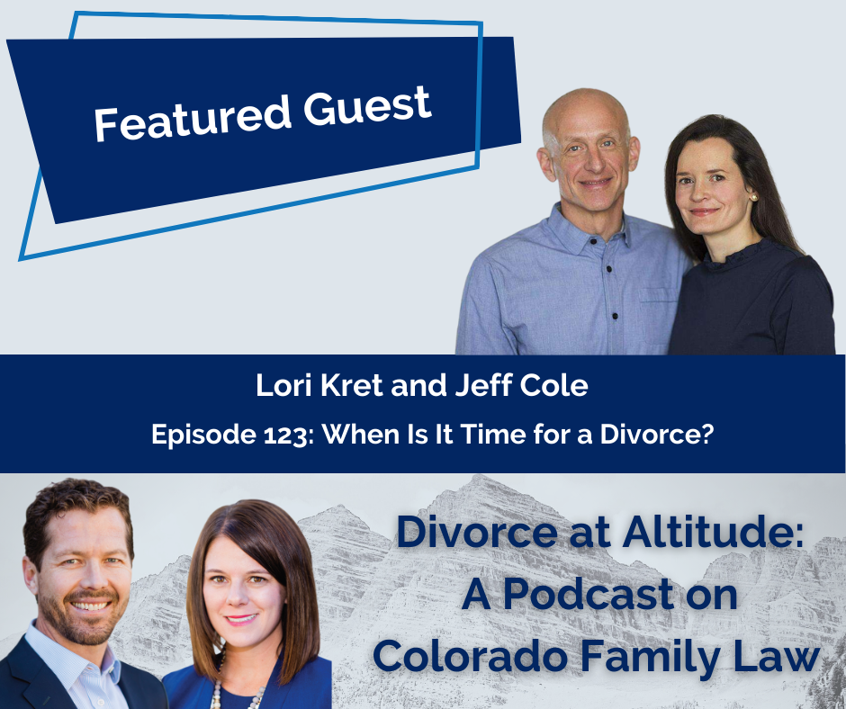 Divorce at Altitude Relationship Coaches Lori Kret and Jeff Cole